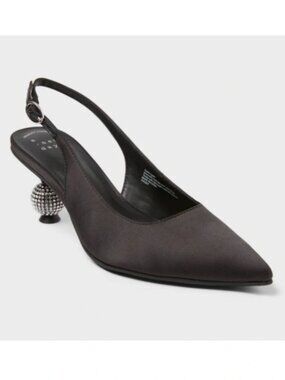 A New Day Women’s Simone Rhinestone Ball Stiletto Heels, Black